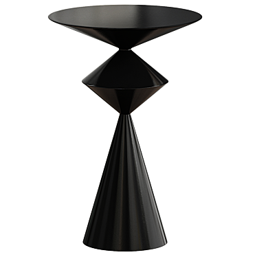 Sleek Noir Zasa Side Table 3D model image 1 