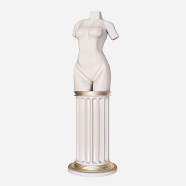 Title: Classic Female Torso Sculpture 3D model image 1 