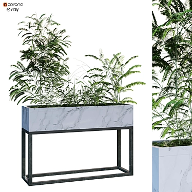 Lively Green Plant Box 3D model image 1 