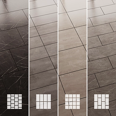 Versatile Ceramic Tiles Collection 3D model image 1 