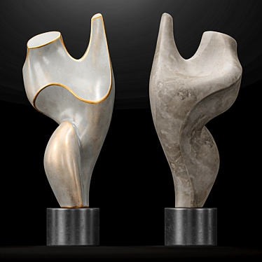 Elegant Pirouette: Italian Marble Sculpture 3D model image 1 