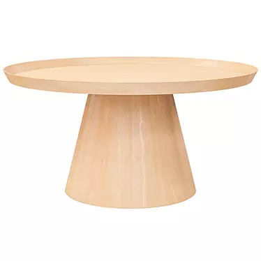 Elegant Luana Coffee Table - Natural Eiken 3D model image 1 