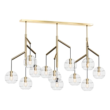 Sedona Triple Chandelier: Timeless Elegance 3D model image 1 