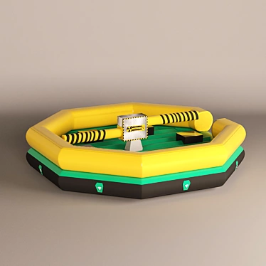 Wooden Trampoline: Natural Fun! 3D model image 1 