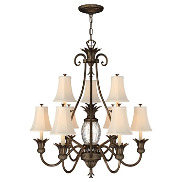 Hinkley Plantation Chandelier | Polished Bronze 3D model image 1 