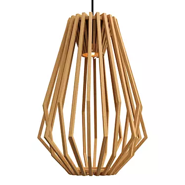Rustic Wood Chandelier: Timeless Elegance for Your Space 3D model image 1 