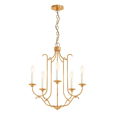 Modern Brass Candelabra Chandelier 3D model image 1 