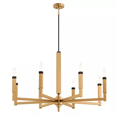 Elegant Mandeville Eight Light Chandelier 3D model image 1 