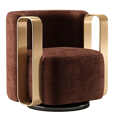 Elegant Kelly Bracelet Armchair: Perfect Blend of Style and Comfort 3D model image 1 