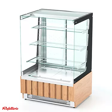 3-Shelf Refrigerated Confectionery Showcase 3D model image 1 