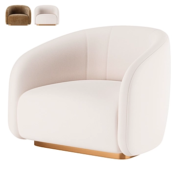 Luxury Fendi Casa Fanny Armchair 3D model image 1 