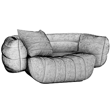 Elegant Tactile Baxter Armchair 3D model image 1 