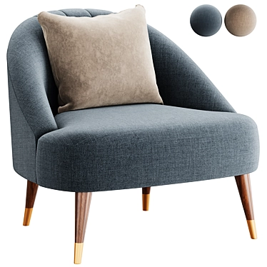 Elegant Margot Accent Armchair 3D model image 1 