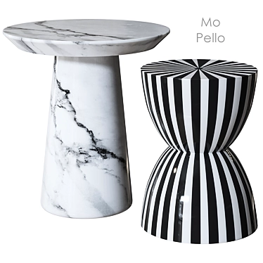 Marble Side Table: Ellos Home Mo Pello 3D model image 1 