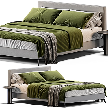 Stone Up Bed: Premium Modern Design 3D model image 1 
