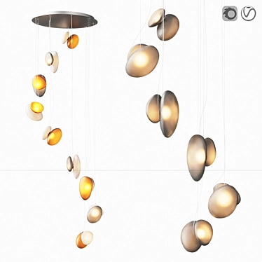 AND Pebble series chandelier Helix