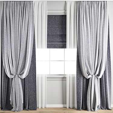 Polygonal Curtain Model 3D model image 1 