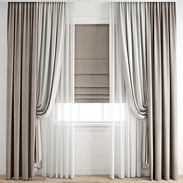 Polygonal Curtain Model 3D model image 1 