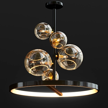 Modern Iona B Chandelier 3D model image 1 