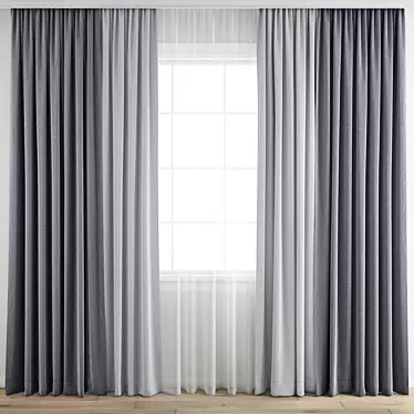 Poly Curtain 3D Model 3D model image 1 