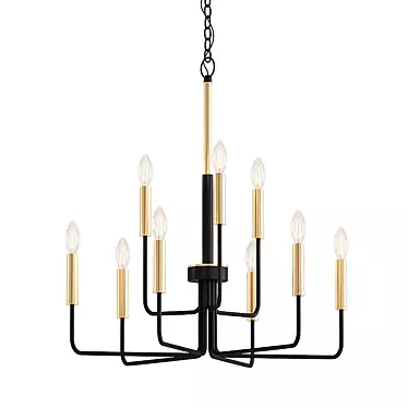 Elegant 9-Light Chandelier 3D model image 1 