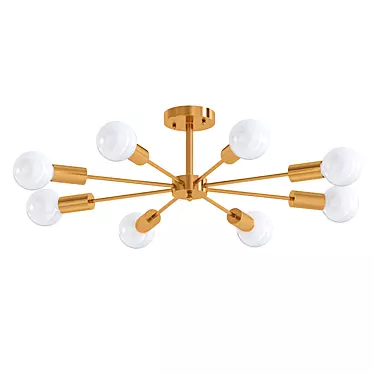 Mid-Century Modern Satellite Chandelier 3D model image 1 