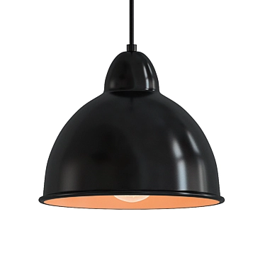 Vintage Black Ceiling Pendant 3D model image 1 