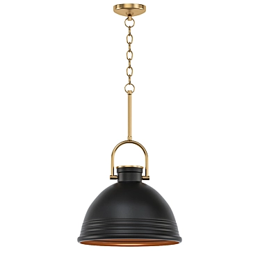 Modern Black Louisa Pendant Light 3D model image 1 