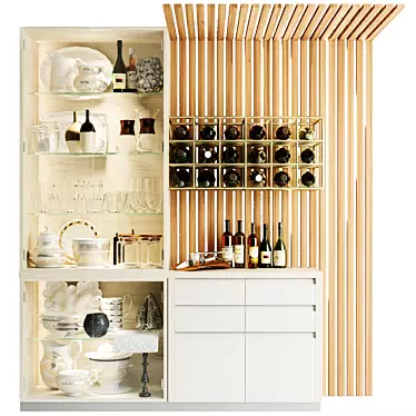Bar Cabinet 2. Wine, Home Bar, Alcohol 3D model image 1 