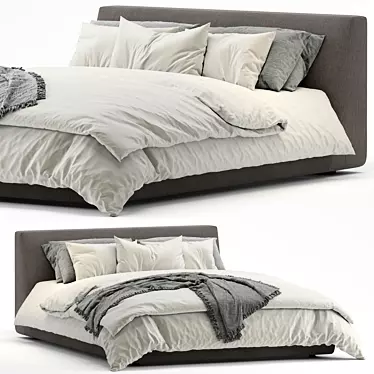 Modern Upholstered Storage Bed 3D model image 1 