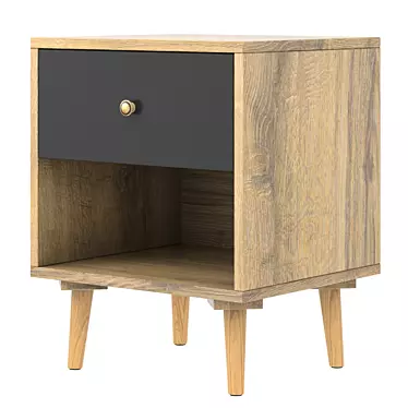 Sophisticated Berber Bedside Table 3D model image 1 