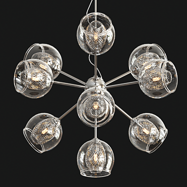 Cosmos Starburst Chandelier: Glamorous Lighting Masterpiece 3D model image 1 