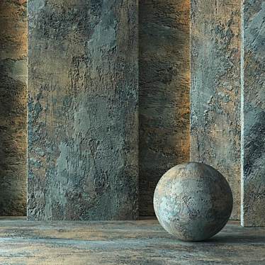 4K Seamless Decorative Patina Concrete Plaster 3D model image 1 