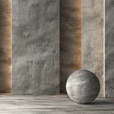 Seamless Concrete Material: High Resolution VRay and Corona Texture 3D model image 1 