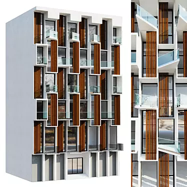 Modern Residential Building 37 3D model image 1 