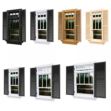 Optimized Exterior Windows v.08 [Pack] 3D model image 1 