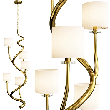 Elegant Alouette Chandelier - Timeless Beauty 3D model image 1 