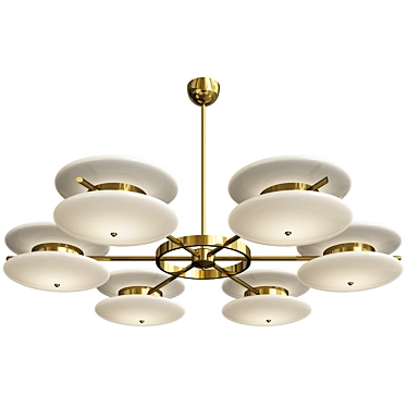 Elegant Italian Murano Glass Chandelier 3D model image 1 