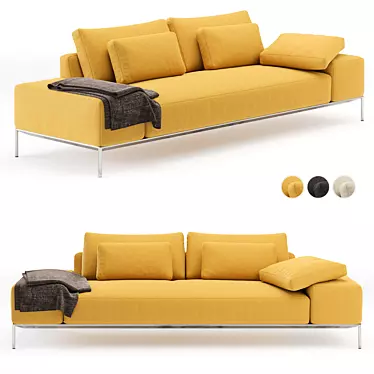 Dizzy B: Modern Modular Sofa with Wide Armrests 3D model image 1 