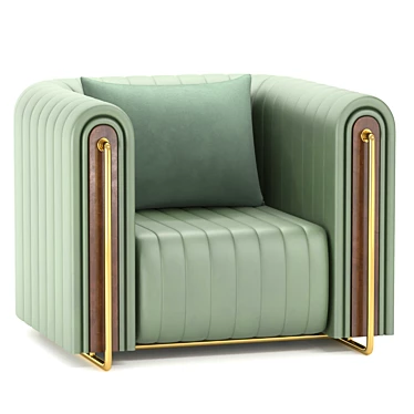 Modern River Armchair 3D model image 1 