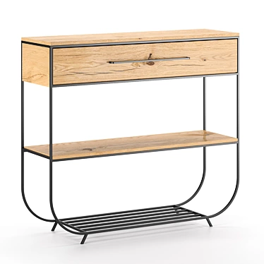 Sleek Hall Oak Console by The Sarai 3D model image 1 