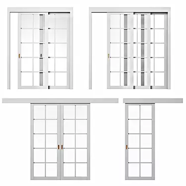 Elegant NEO Sliding Doors 3D model image 1 