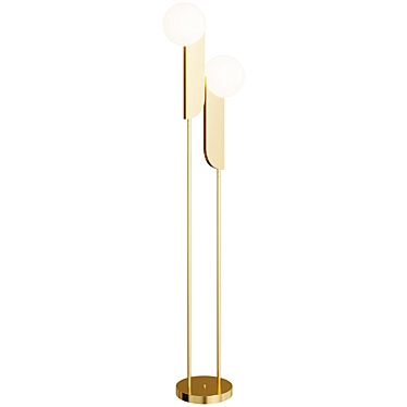 Minimalist Gold Floor Lamp 3D model image 1 