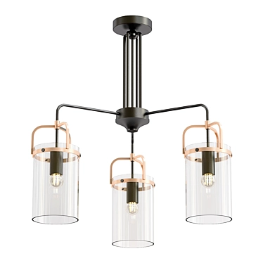 Sleek Rivoli Annegret Pendant Chandelier 3D model image 1 