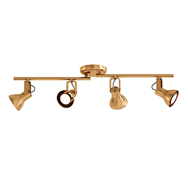 Modern Gold 4-Light Spotlights 3D model image 1 