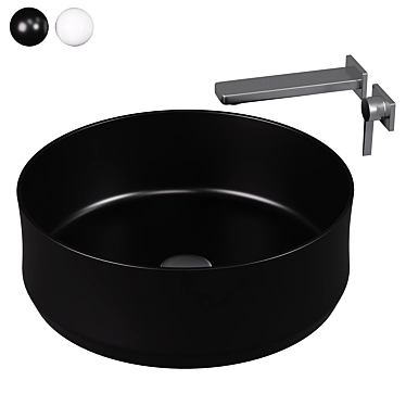 Kaldewei Ming Matt Black Washbasin 3D model image 1 