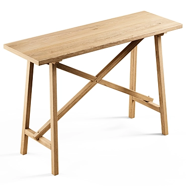 Eco-Friendly Recycled Wood Console 3D model image 1 