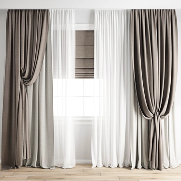 Polygonal Model Curtain 448 3D model image 1 