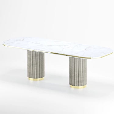 Sleek Modern Dining Table 3D model image 1 