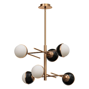 BARDI 6-Light Chandelier: Timeless Elegance 3D model image 1 